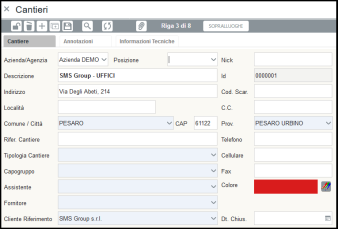 Anagrafica Cantieri Web